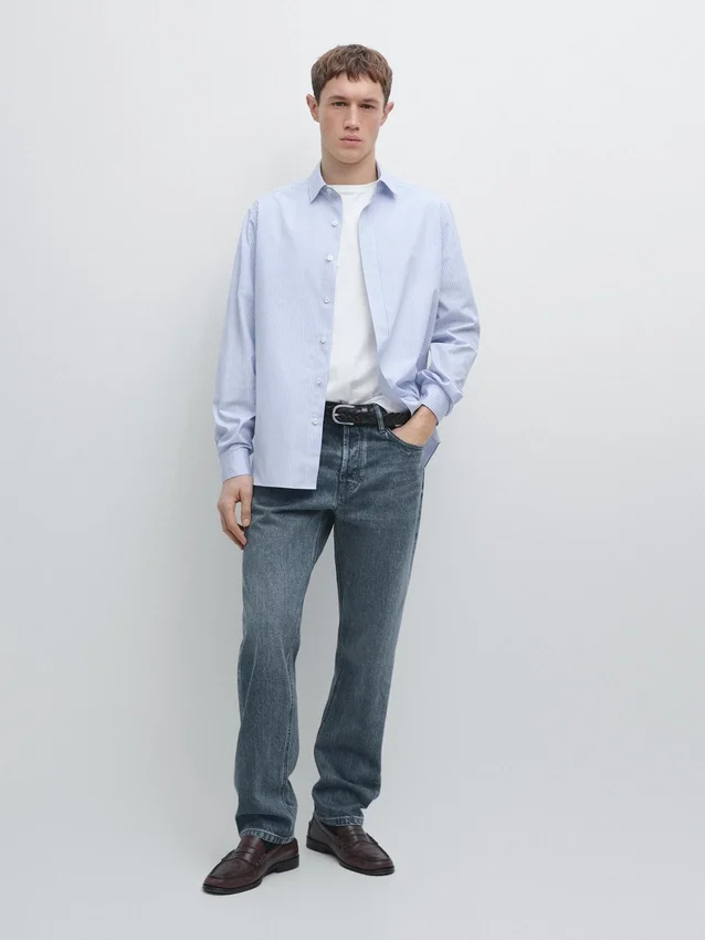 100 % Baumwolle, gestreiftes Hemd in Regular Fit 100 % Baumwolle, gestreiftes Hemd in Regular Fit