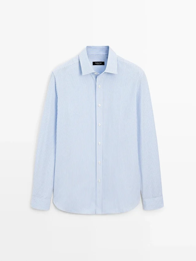 100 % Baumwolle, gestreiftes Hemd in Regular Fit 100 % Baumwolle, gestreiftes Hemd in Regular Fit