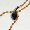Anhänger mit Glaselement in Zitronenform