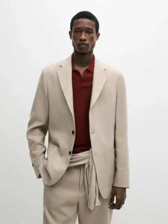 Anzug-Blazer aus Leinen