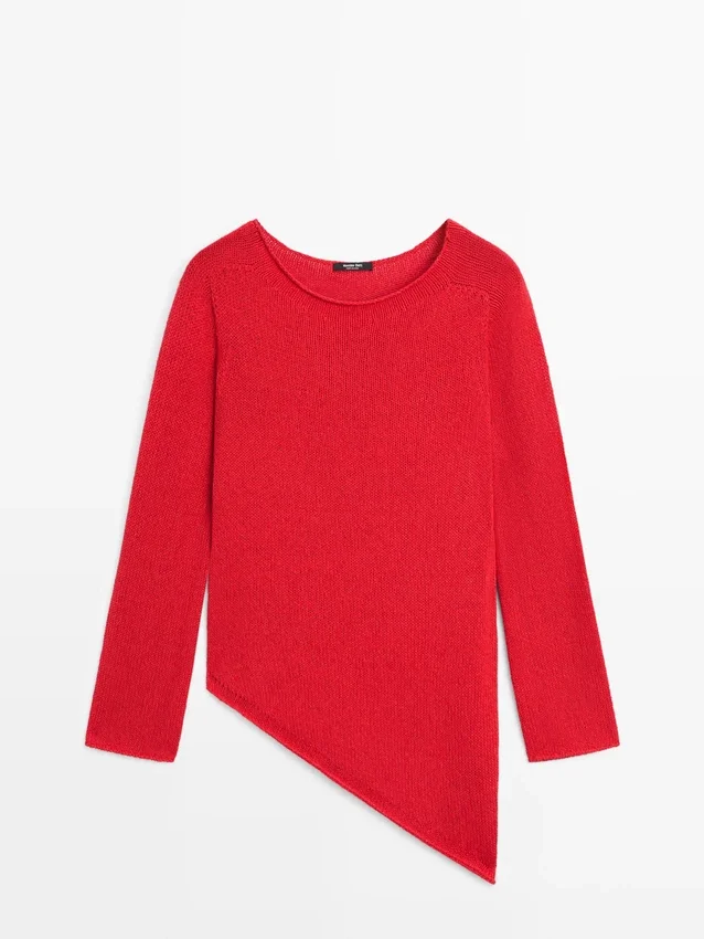 Asymmetrischer Strickpullover Asymmetrischer Strickpullover