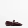 Ballerinas aus geknittertem Leder Ballerinas aus geknittertem Leder