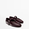 Ballerinas aus geknittertem Leder Ballerinas aus geknittertem Leder