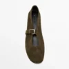 Ballerinas aus Spaltleder Ballerinas aus Spaltleder