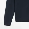 Baumwoll-Pullover mit Stehkragen und Reißverschluss