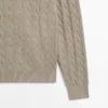 Baumwoll-Pullover mit Zopfmuster Baumwoll-Pullover mit Zopfmuster
