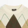 Baumwoll-Strick-Pullover mit Argyle-Muster Baumwoll-Strick-Pullover mit Argyle-Muster