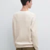 Baumwollstrickpullover mit Rundhalsausschnitt Baumwollstrickpullover mit Rundhalsausschnitt