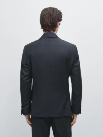 Blazer aus kühler Wolle mit Mikrostruktur