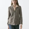 Blazer aus melierter Wollmischung