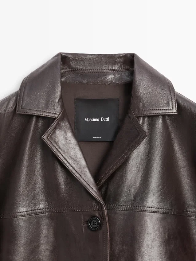 Blazer aus Nappaleder mit Knöpfen Blazer aus Nappaleder mit Knöpfen