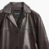 Blazer aus Nappaleder mit Knöpfen Blazer aus Nappaleder mit Knöpfen