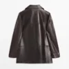 Blazer aus Nappaleder mit Knöpfen Blazer aus Nappaleder mit Knöpfen