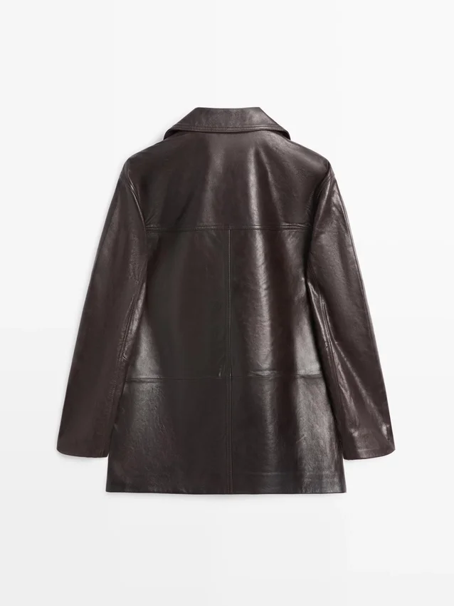Blazer aus Nappaleder mit Knöpfen Blazer aus Nappaleder mit Knöpfen
