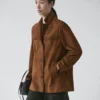 Blazer aus Wildleder mit Taschen Blazer aus Wildleder mit Taschen