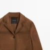 Blazer aus Wildleder mit Taschen Blazer aus Wildleder mit Taschen