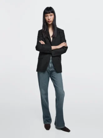 Boot-Cut-Jeans mit hoher Taille