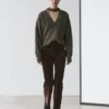 Bootcut-Jeans mit hoher Taille und Flock-Finish Bootcut-Jeans mit hoher Taille und Flock-Finish