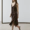 Camisole-Kleid mit Spitzendetails