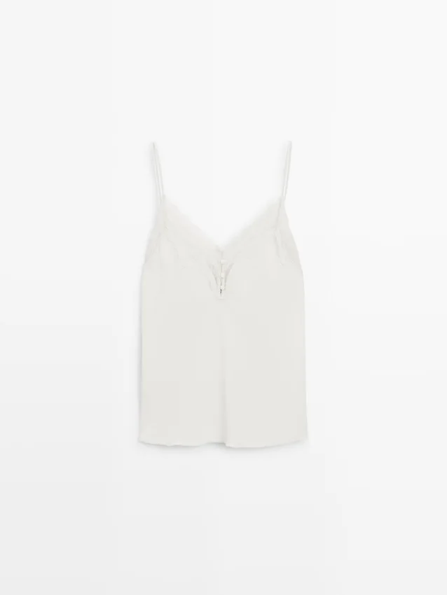 Camisole-Top mit Knöpfen Camisole-Top mit Knöpfen