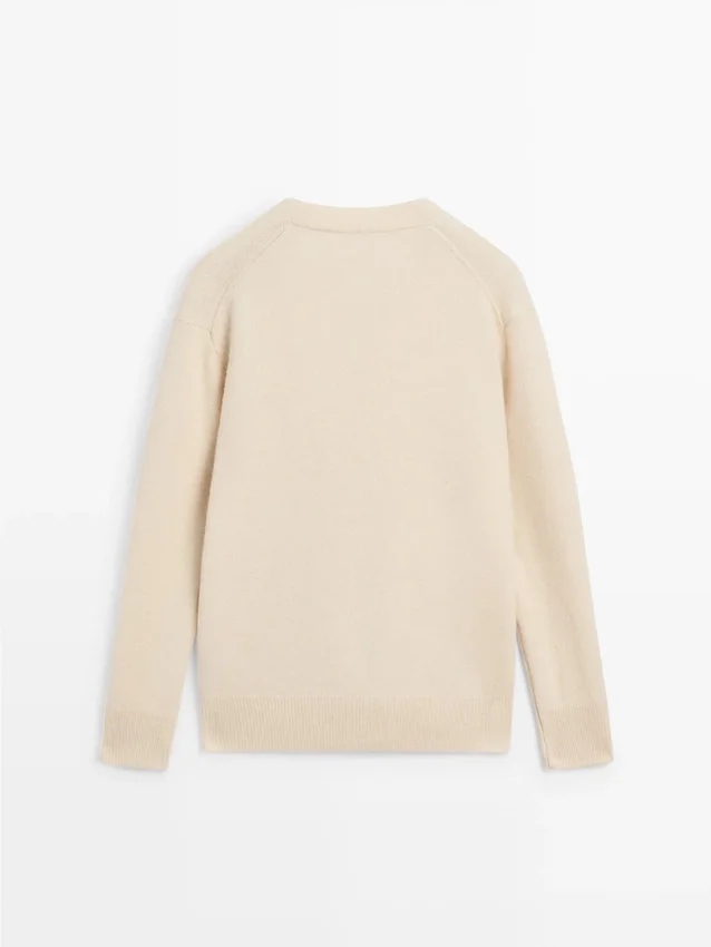 Cardigan aus Alpaka und Wolle mit V-Ausschnitt Cardigan aus Alpaka und Wolle mit V-Ausschnitt