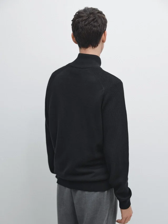 Cardigan aus Baumwollmischung mit Raglanärmeln Cardigan aus Baumwollmischung mit Raglanärmeln