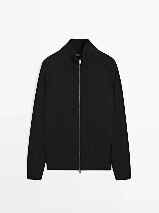 Cardigan aus Baumwollmischung mit Raglanärmeln Cardigan aus Baumwollmischung mit Raglanärmeln