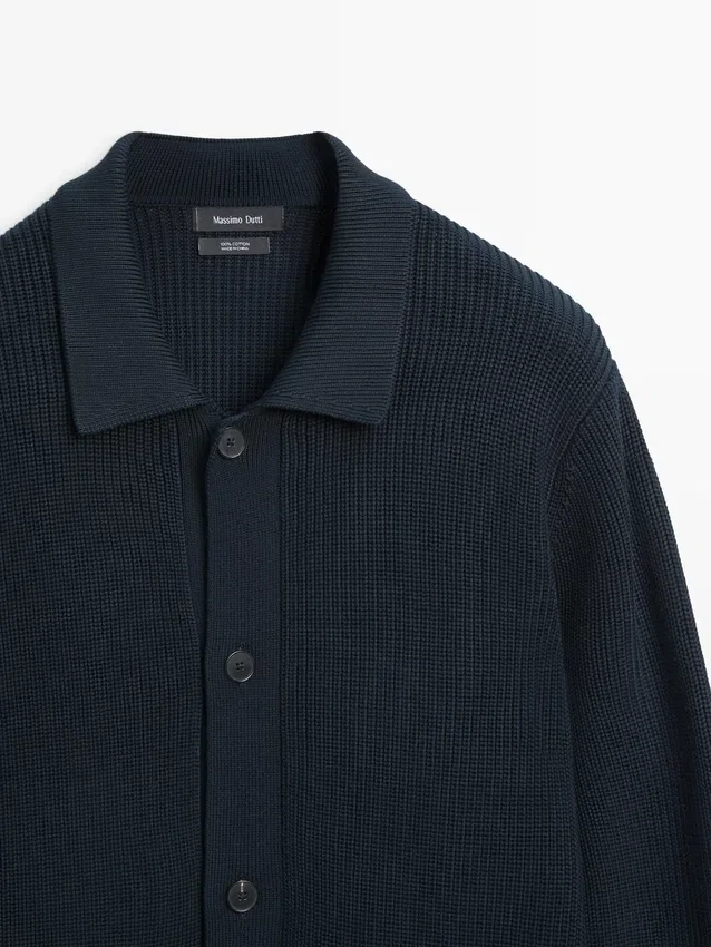 Cardigan aus Baumwollstrick mit Taschen Cardigan aus Baumwollstrick mit Taschen