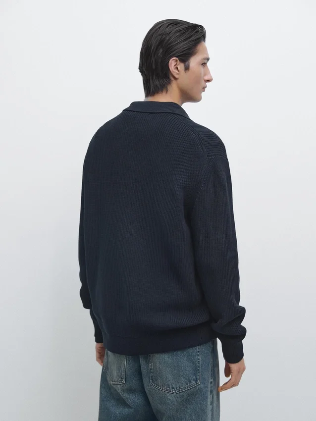 Cardigan aus Baumwollstrick mit Taschen Cardigan aus Baumwollstrick mit Taschen