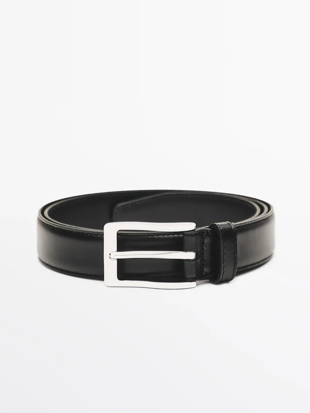 Eleganter Gürtel aus Nappaleder mit Ziernähten Eleganter Gürtel aus Nappaleder mit Ziernähten