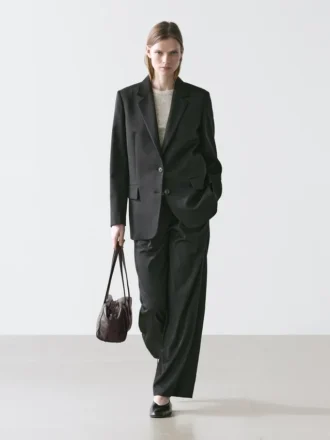 Extrafeiner Zweiknopf-Blazer aus Wolle