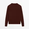 Feinstrick-Pullover mit Rundhalsausschnitt aus 100 % Wolle Feinstrick-Pullover mit Rundhalsausschnitt aus 100 % Wolle