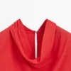 Fließende Bluse mit drapiertem Kragen Fließende Bluse mit drapiertem Kragen