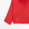 Fließende Bluse mit drapiertem Kragen Fließende Bluse mit drapiertem Kragen
