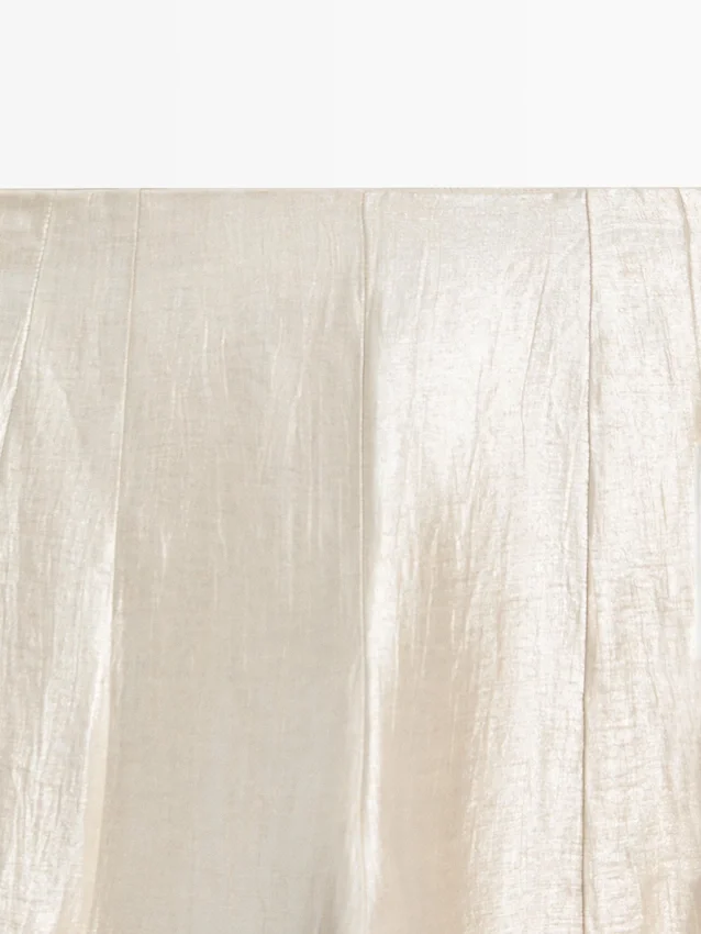 Fließende Metallic-Leinen-Hose Fließende Metallic-Leinen-Hose
