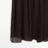 Fließendes Midikleid mit gerafften Details Fließendes Midikleid mit gerafften Details