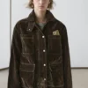 Flock-Jeansjacke mit Kragen Flock-Jeansjacke mit Kragen