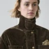 Flock-Jeansjacke mit Kragen Flock-Jeansjacke mit Kragen