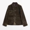 Flock-Jeansjacke mit Kragen Flock-Jeansjacke mit Kragen