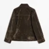Flock-Jeansjacke mit Kragen Flock-Jeansjacke mit Kragen