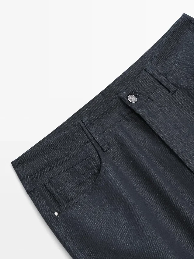 Fünf-Taschen-Hose aus Baumwolle und Leinen Fünf-Taschen-Hose aus Baumwolle und Leinen