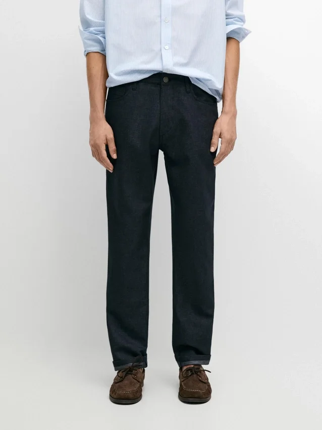 Fünf-Taschen-Hose aus Baumwolle und Leinen Fünf-Taschen-Hose aus Baumwolle und Leinen