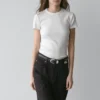 Geripptes, schweres Kurzarm-T-Shirt Geripptes, schweres Kurzarm-T-Shirt
