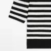 Gestreifter Kurzarm-Strick-Cardigan Gestreifter Kurzarm-Strick-Cardigan