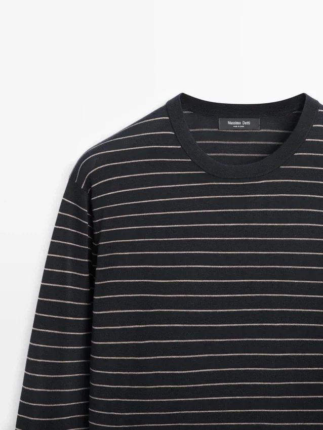 Gestreifter Langarm-Pullover Gestreifter Langarm-Pullover