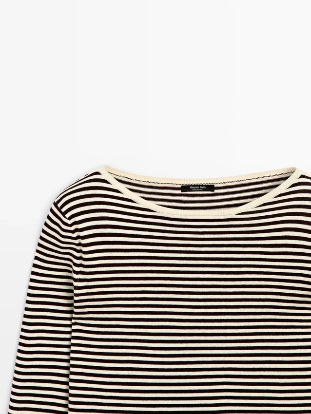 Gestreifter Langarm-Pullover Gestreifter Langarm-Pullover