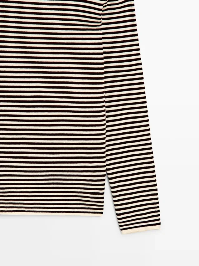 Gestreifter Langarm-Pullover Gestreifter Langarm-Pullover