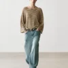 Gestreifter Strickpullover aus 100 % Baumwolle Gestreifter Strickpullover aus 100 % Baumwolle