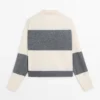 Gestreifter Strickpullover mit Poloshirt-Kragen Gestreifter Strickpullover mit Poloshirt-Kragen
