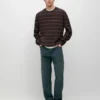 Gestreifter Strickpullover mit Rundhalsausschnitt Gestreifter Strickpullover mit Rundhalsausschnitt